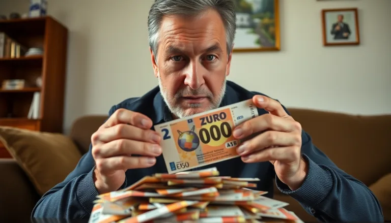 Billets de loterie Euromillions avec une croix dessus