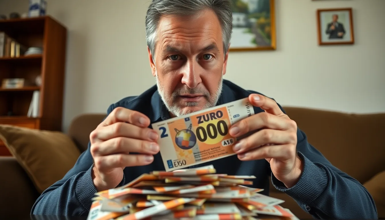Billets de loterie Euromillions avec une croix dessus