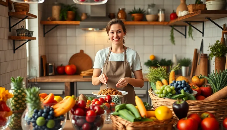 Une cuisine moderne et rangée avec des bocaux réutilisables.