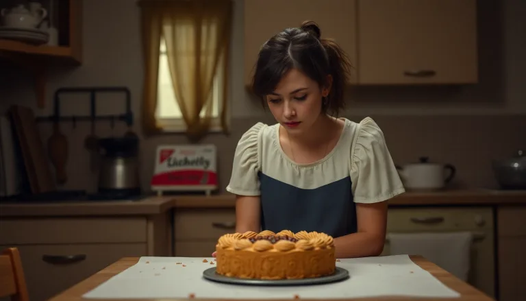 Une personne hésitant devant des ingrédients de cuisine, l'air peu sûr d'elle.
