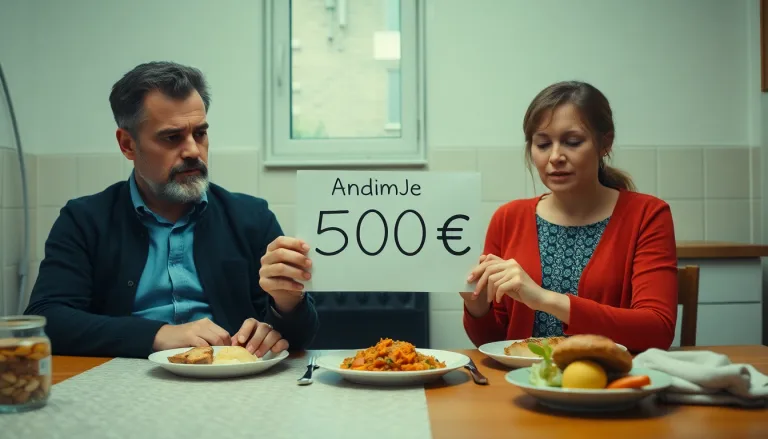 Une personne choquée regardant une contravention de 500 euros.