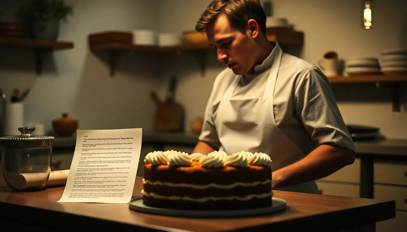 Un document juridique à côté d'un dessert