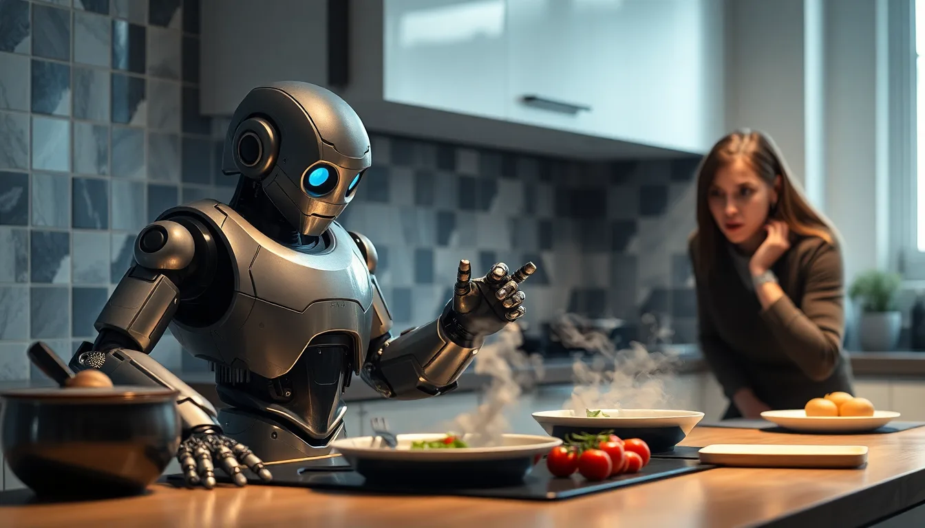 Symbole de danger près d'un robot de cuisine