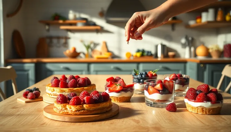 Des fruits frais et un dessert sain