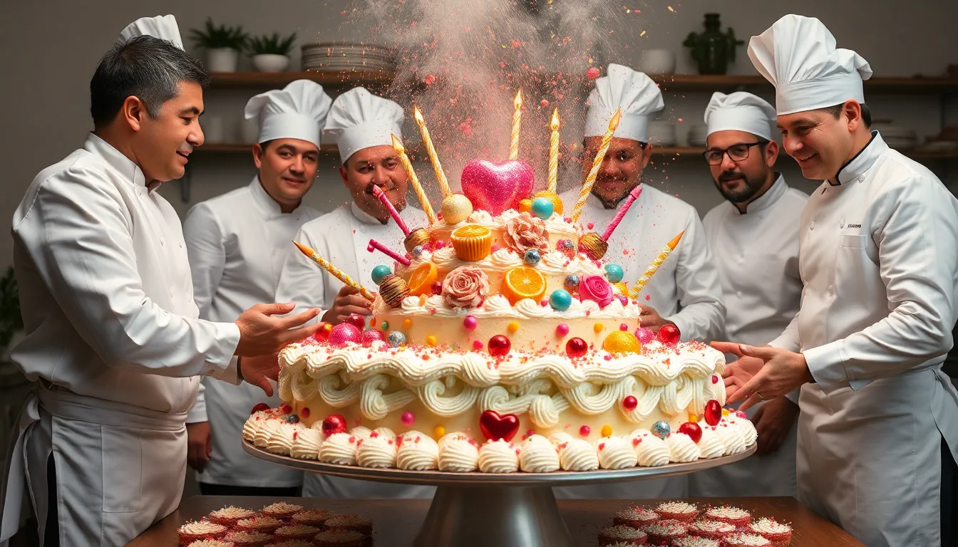Gâteau d'anniversaire spectaculaire et inattendu
