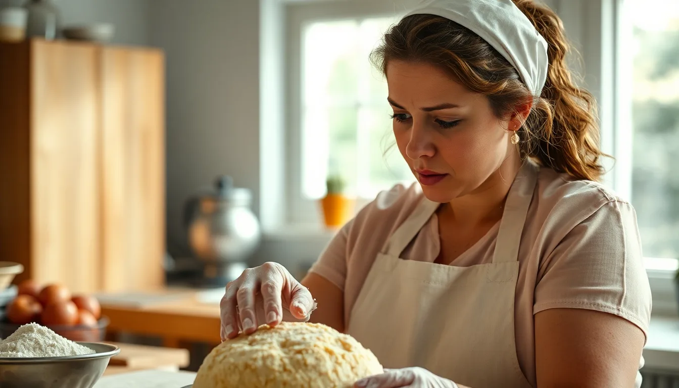 Pâtisseries ratées avec une personne se lamentant
