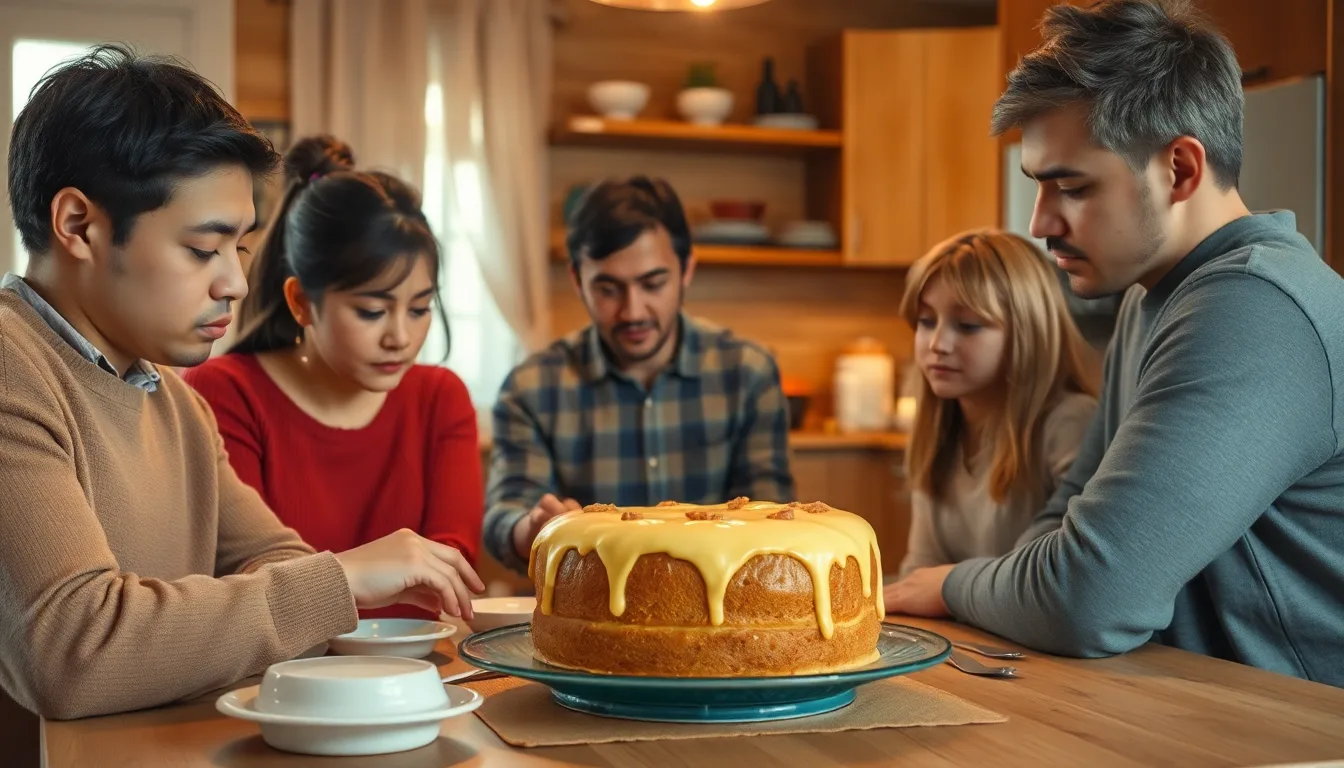 Un dessert magnifique mais partiellement détruit suite à un démoulage difficile à cause d'un moule.