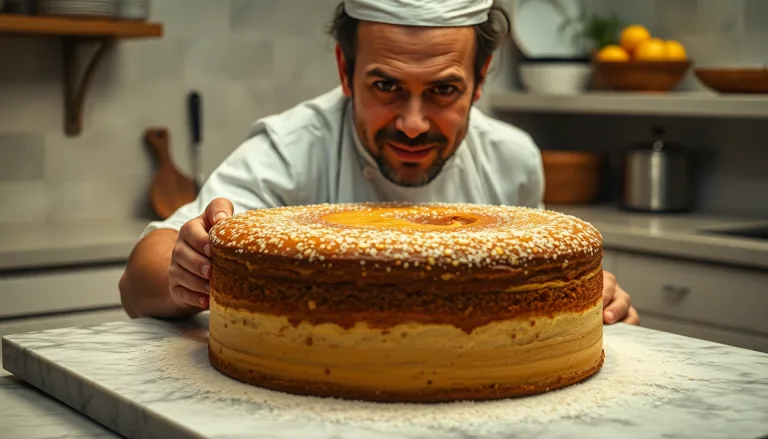 Une main jetant un gâteau raté à la poubelle, avec des notes indiquant des erreurs courantes.