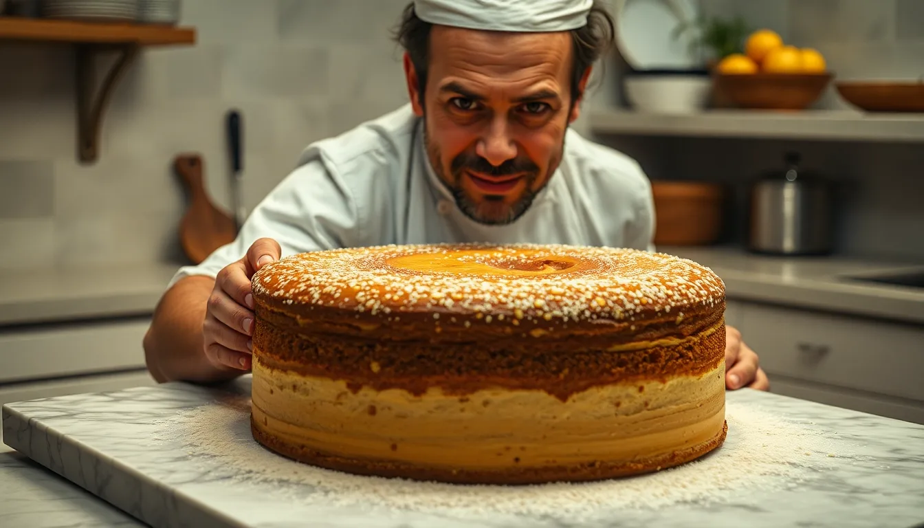 Une main jetant un gâteau raté à la poubelle, avec des notes indiquant des erreurs courantes.