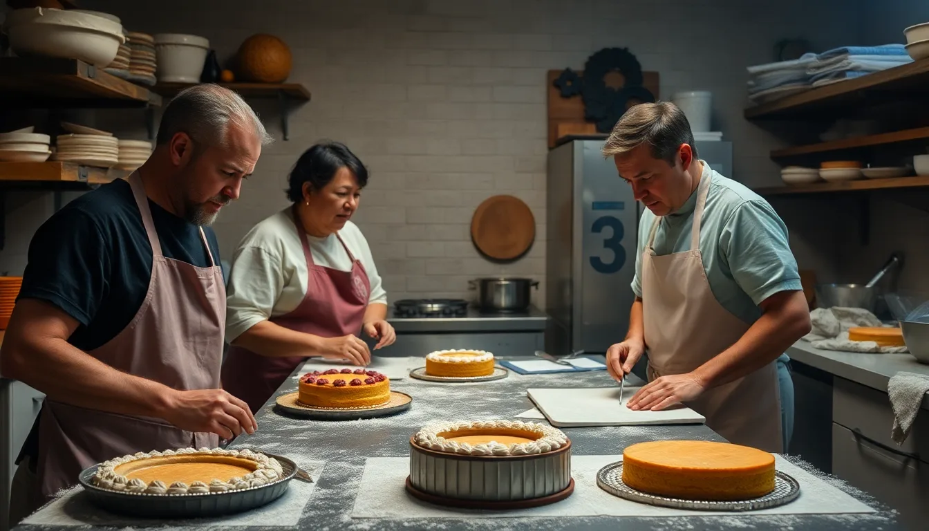 Des desserts non cuits disposés sur une table, avec un symbole de four barré