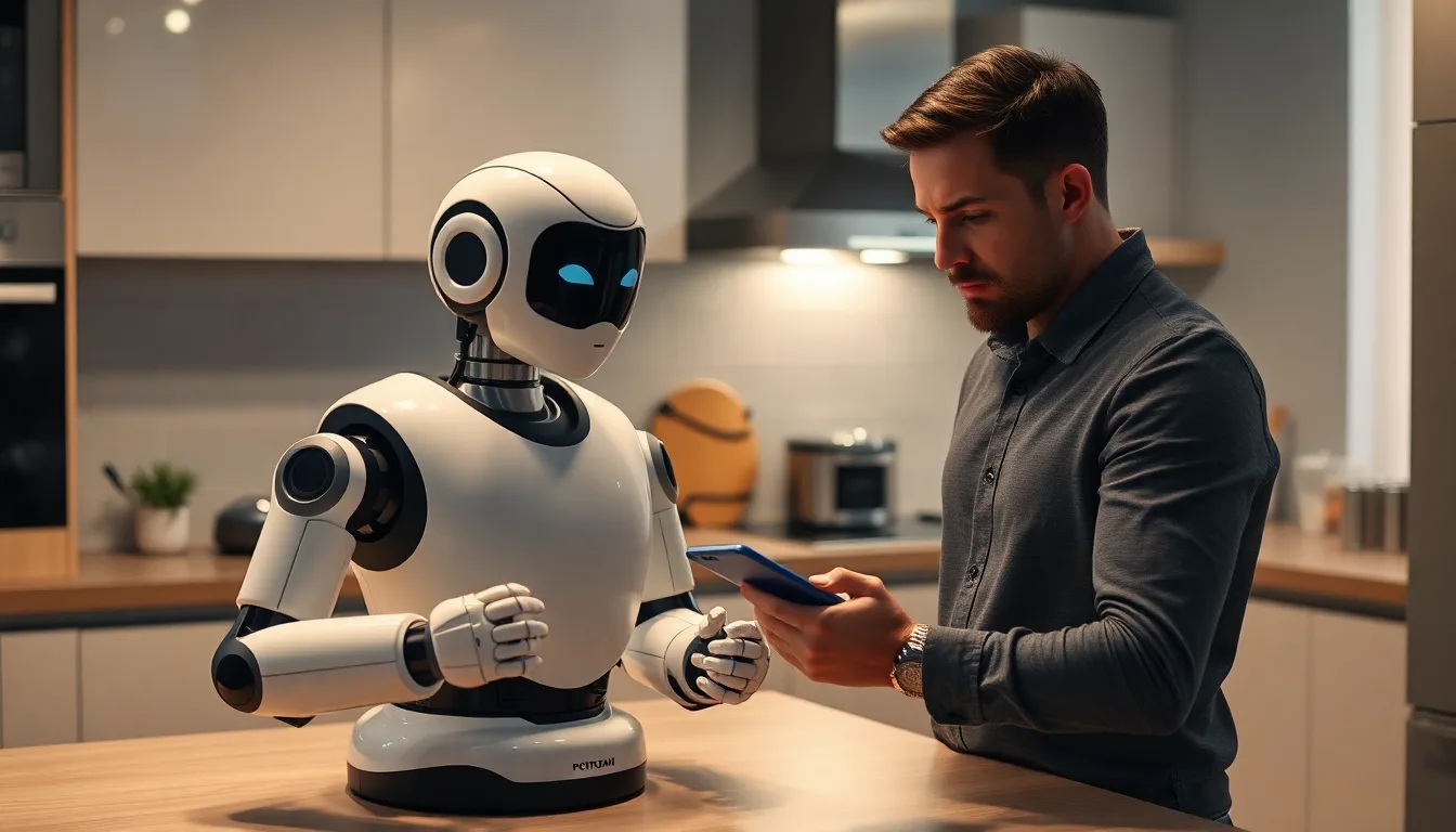 Un robot de cuisine moderne, avec un avertissement 'Rappel' bien visible à côté.