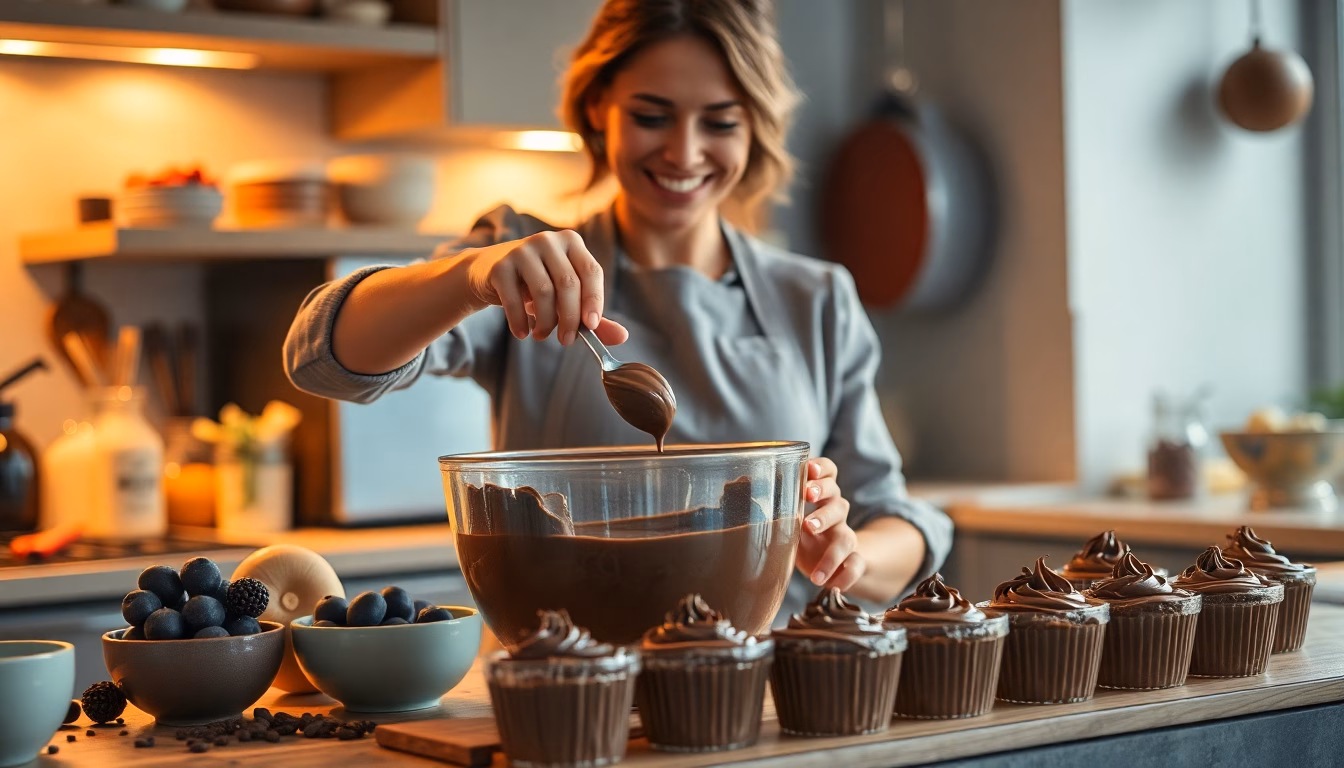 Une belle crème au chocolat servie dans un ramequin