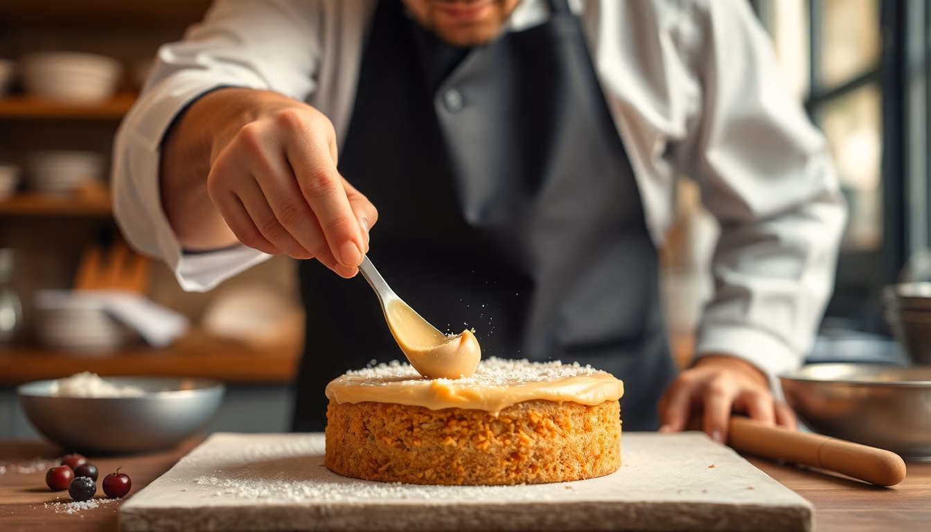 Un chef pâtissier donnant un conseil sur la préparation de gâteaux moelleux