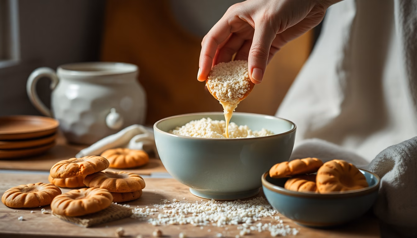 Des cookies sans beurre faits maison, croquants à l'extérieur et moelleux à l'intérieur.