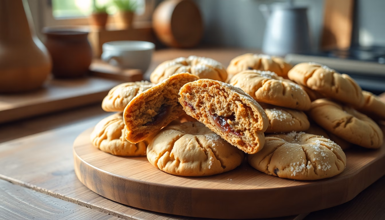 Une pile de cookies faits maison, aux pépites de chocolat visibles.