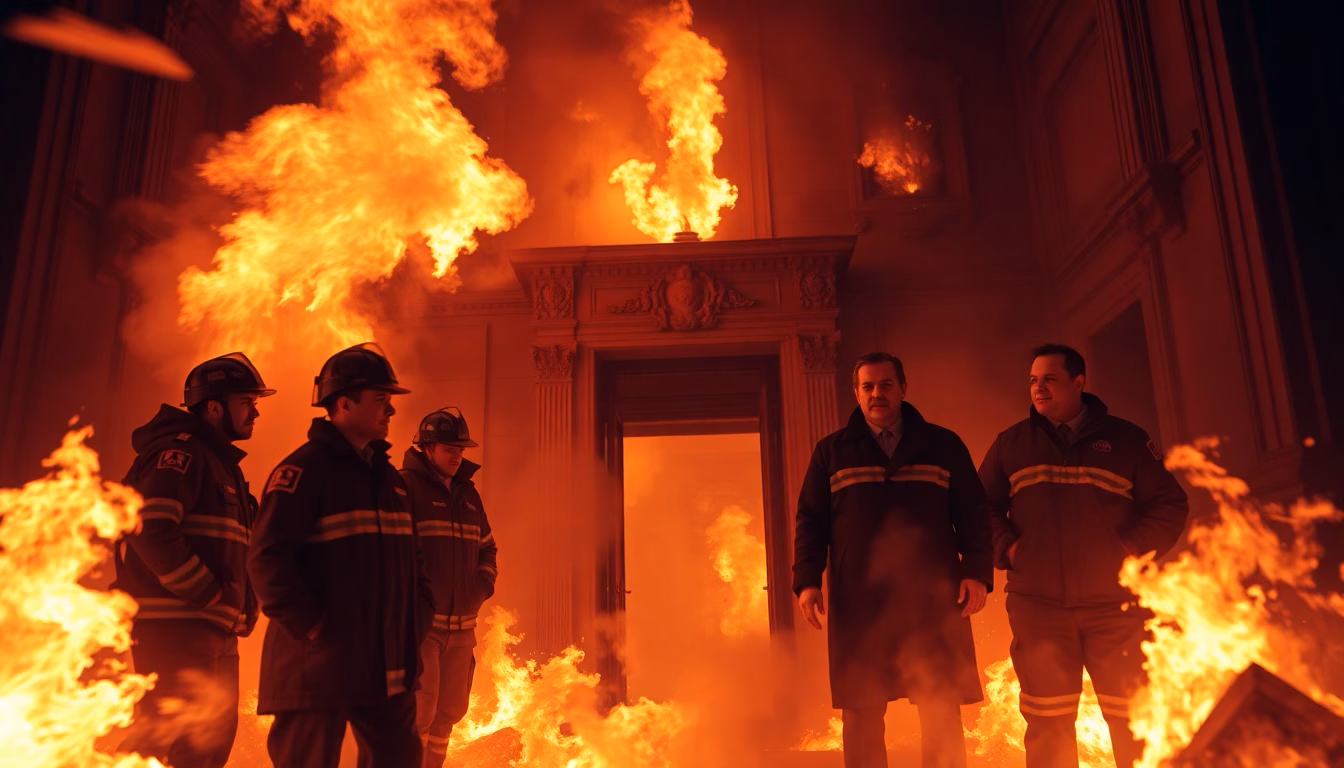 Incendie à l'Hôtel Matignon