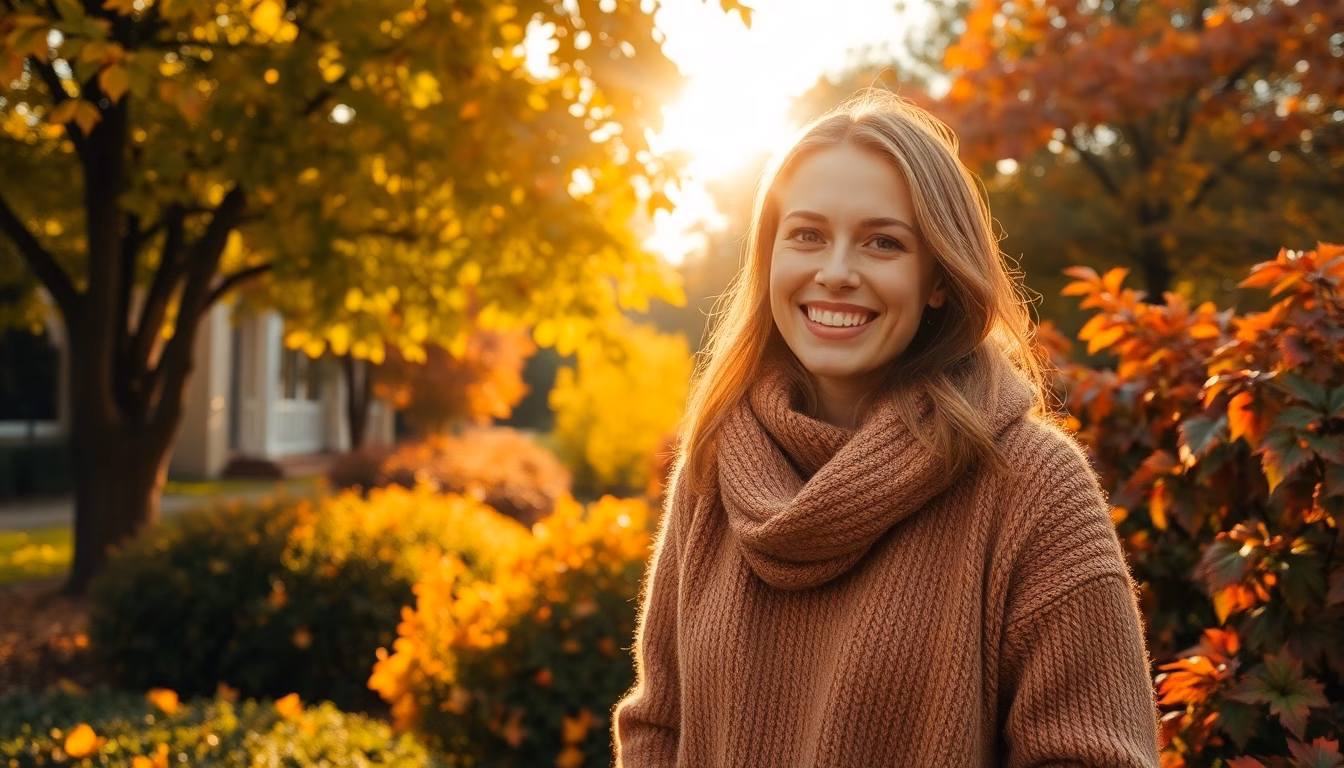 entretien jardin avec des feuilles d'automne