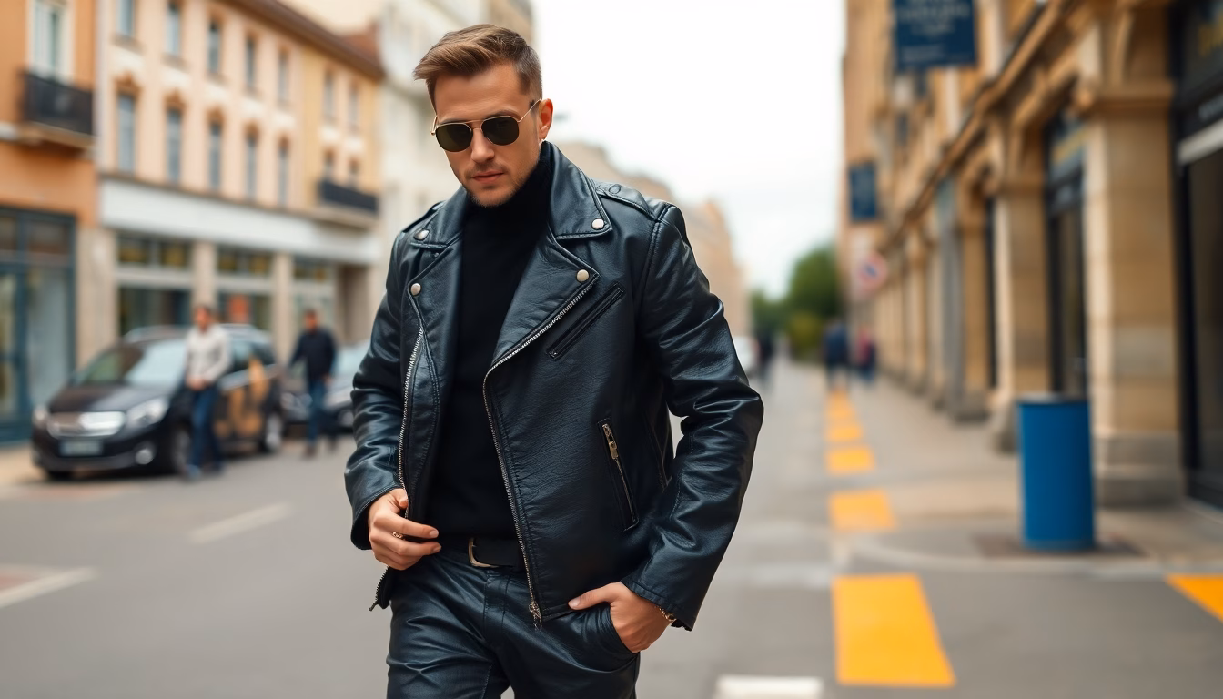 Benjamin Biolay en total look cuir