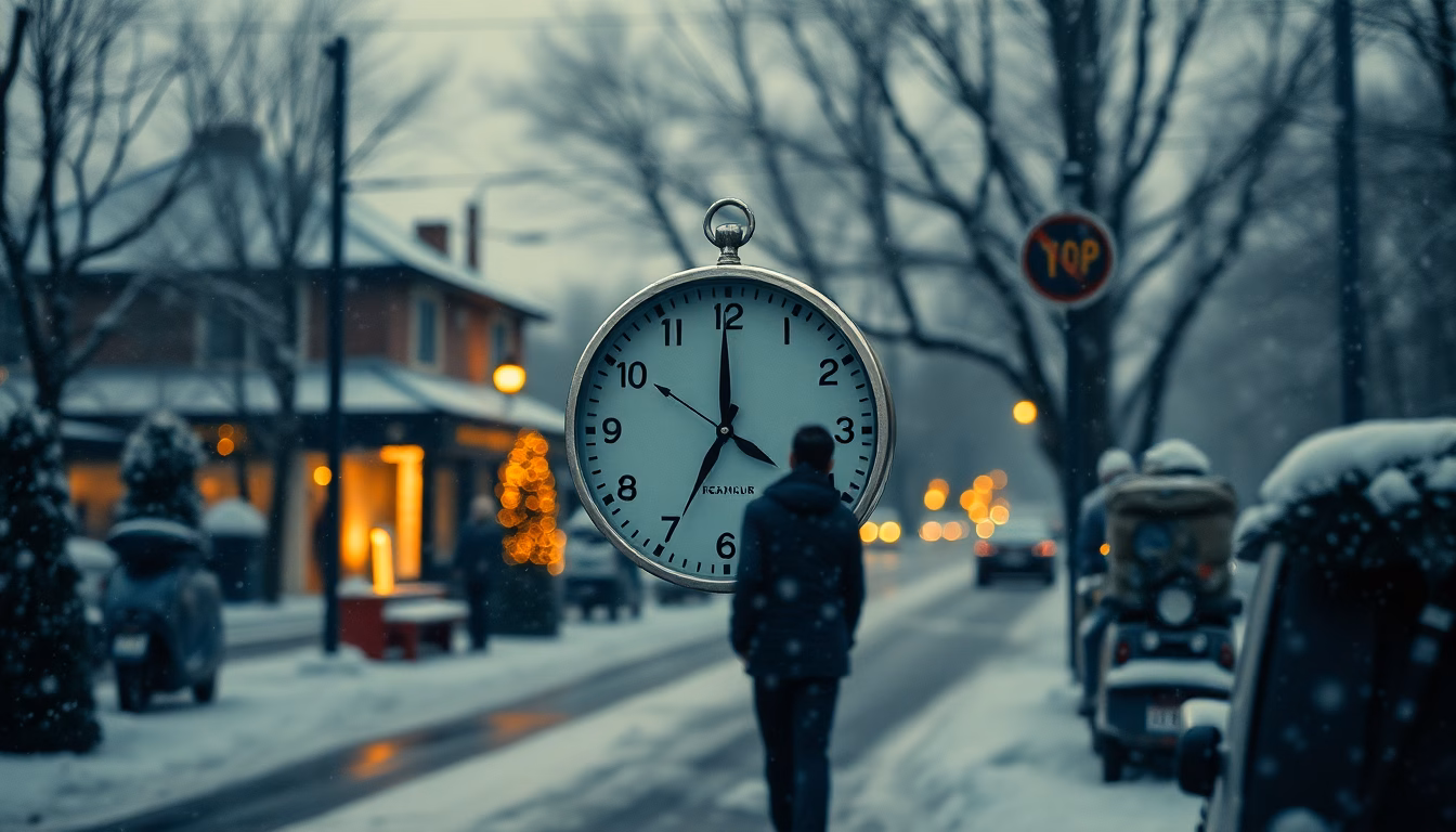 Horloge s'ajustant au changement d'heure hivernal